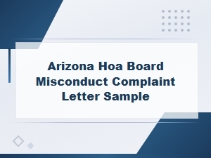 Filing a Complaint Against an Arizona Hoa Board Member