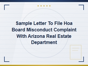 How to File an Hoa Misconduct Complaint in Arizona